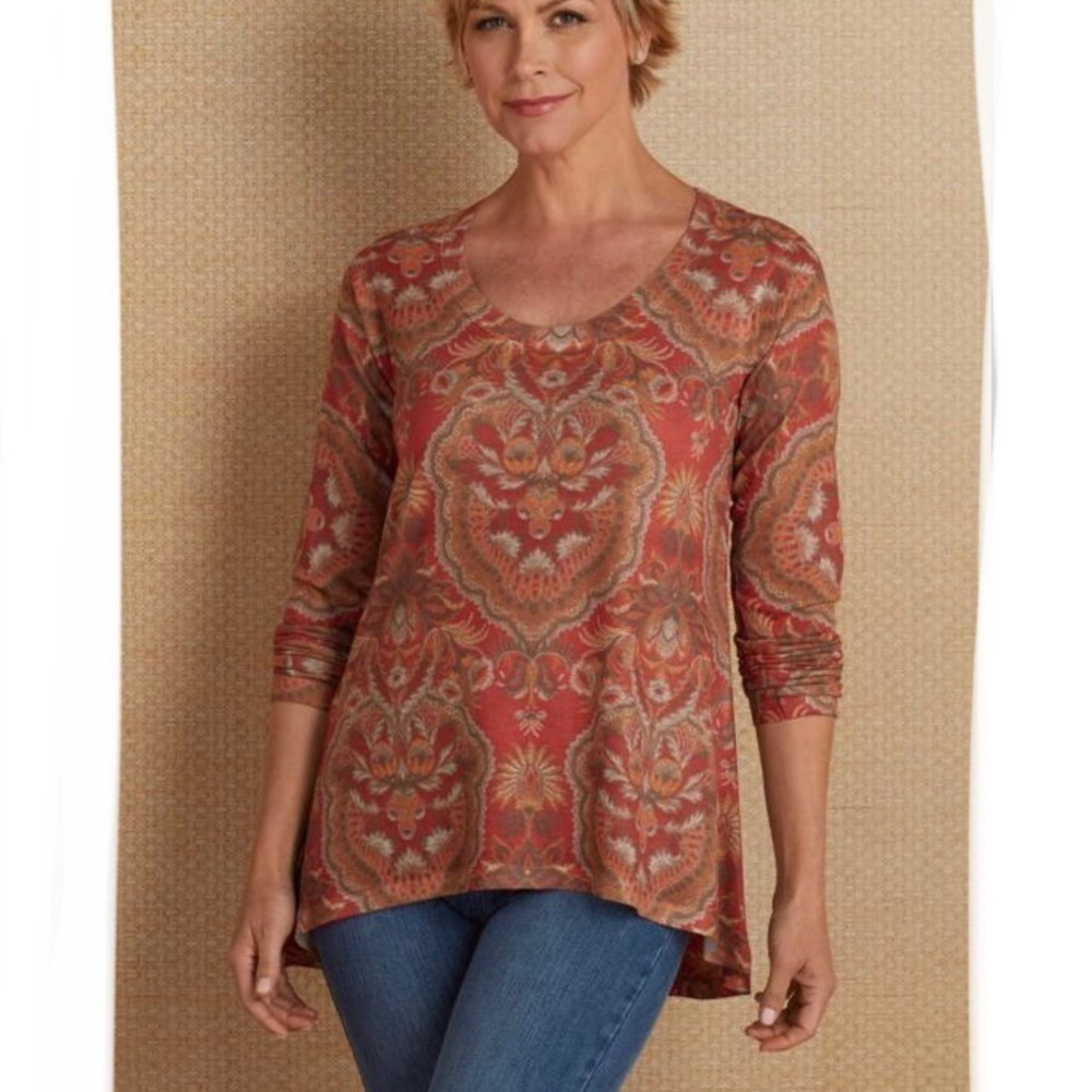 SOFT SURROUNDINGS Print Jersey SPICE MARKET Tunic